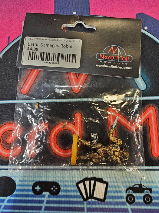 D&D Mini Battle Damaged Robot