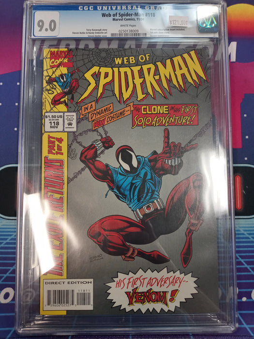 Web of Spider-man #118 CGC 9.0