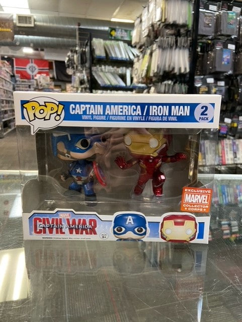 POP Marvel: Captain America Civil War - Captain America/Iron Man [Marvel Collector Corps Excl]