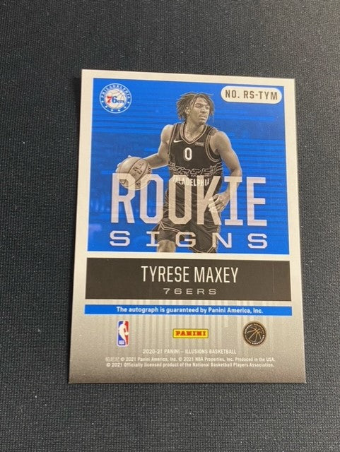 2020-21 Panini Illusions Rookie Signs #28 Tyrese Maxey