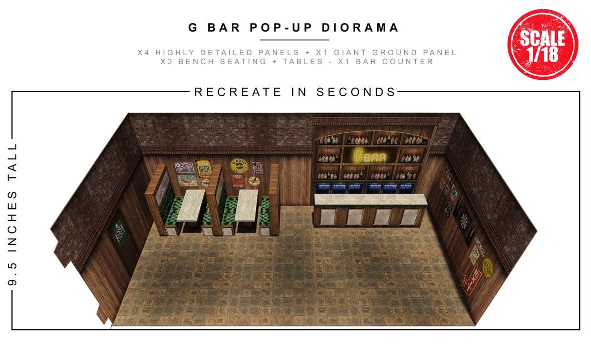 Bar Pop-Up Diorama 1/18