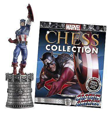 Eaglemoss Marvel Chess Figure Collector Magazine #6 Captain America White King