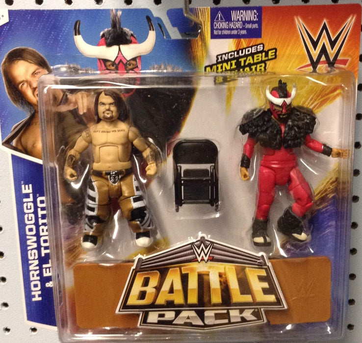 WWE Figure Two-Packs Series #34 Hornswoggle  / El Torito  with mini table  and chair
