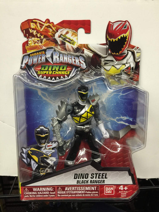 Dino Steel Black Ranger - Power Rangers Dino Super Charge 5In Action Figure