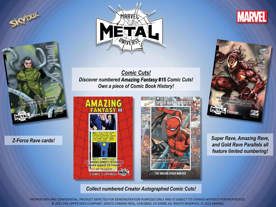 2021 Upper Deck Marvel Metal Universe Spider-Man Trading Cards