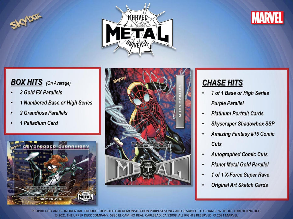 2021 Upper Deck Marvel Metal Universe Spider-Man Trading Cards