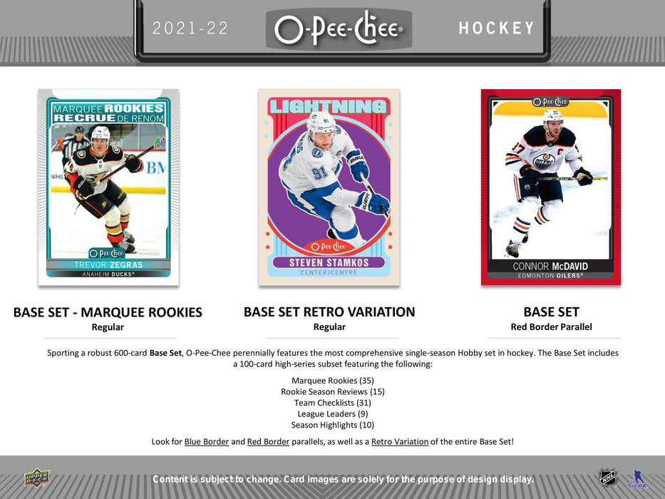 2021/22 Upper Deck O-Pee-Chee Hockey Retail Pack