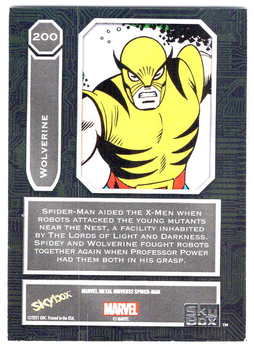 2022 SkyBox Marvel Metal Universe Spider-Man #200 Wolverine SP