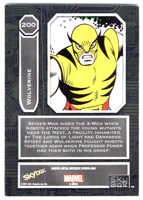 2022 SkyBox Marvel Metal Universe Spider-Man #200 Wolverine SP