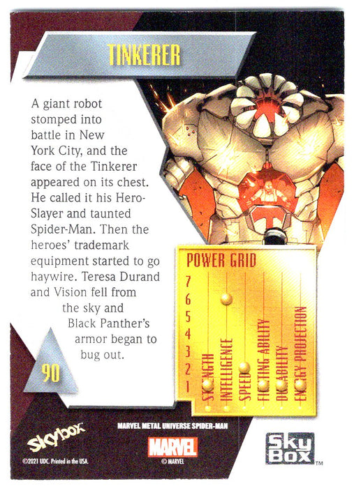 2022 SkyBox Marvel Metal Universe Spider-Man #90 Tinkerer