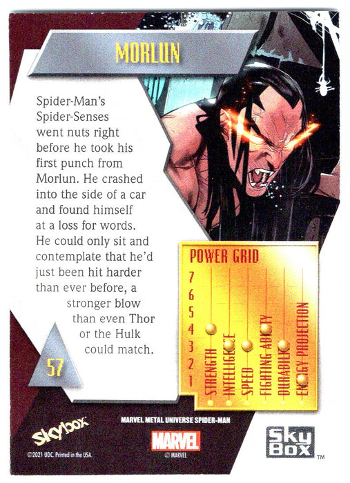 2022 SkyBox Marvel Metal Universe Spider-Man #57 Morlun