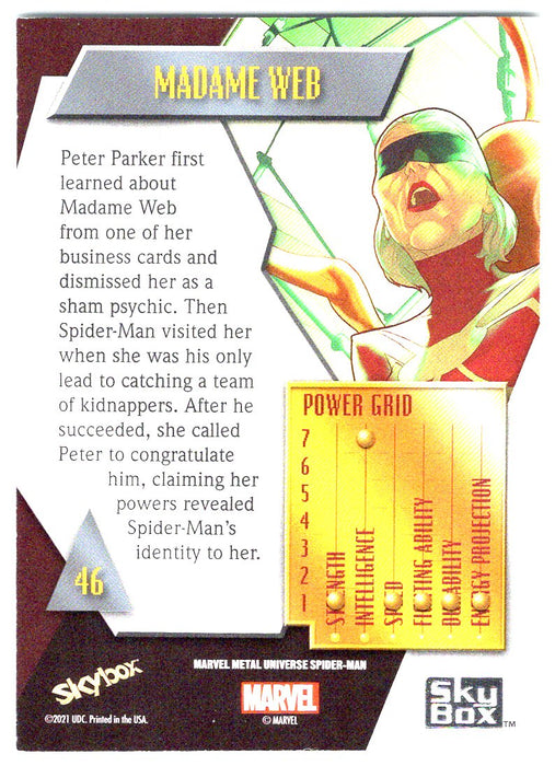 2022 SkyBox Marvel Metal Universe Spider-Man #46 Madame Web