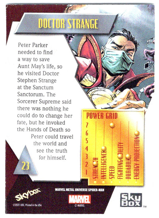 2022 SkyBox Marvel Metal Universe Spider-Man #23 Doctor Strange