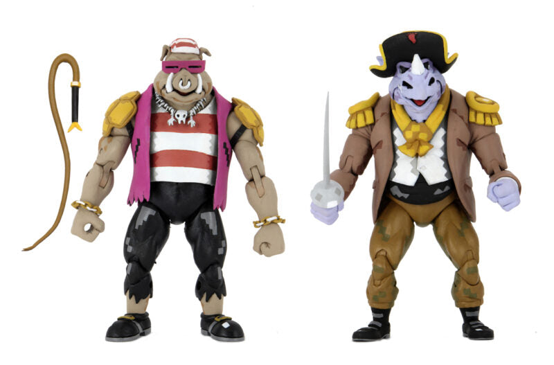 TMNT: Turtles In Time - 7" Scale Action Figure - Pirate Rocksteady & Bebop 2-Pack