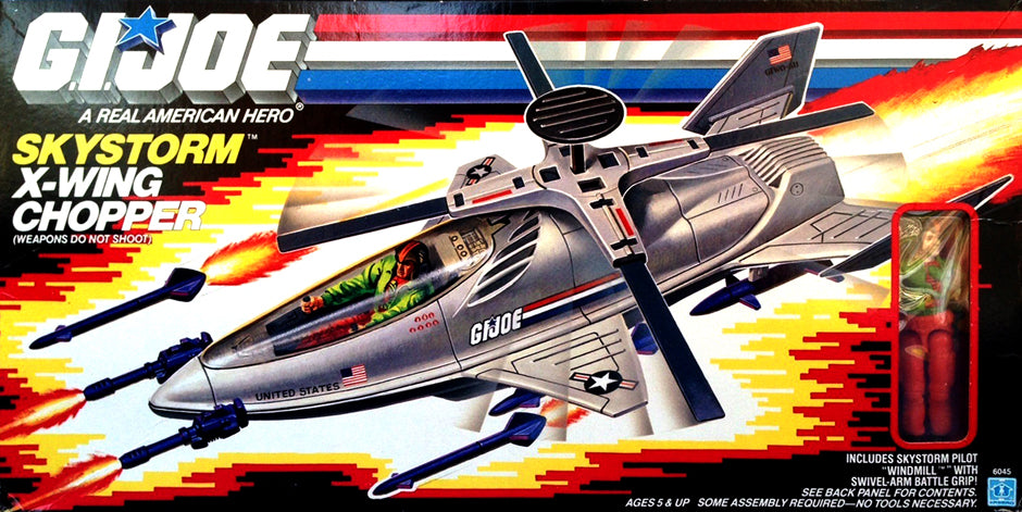 GI Joe 1988 Skystorm X-Wing Parts