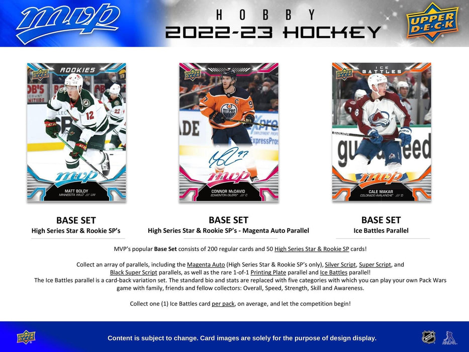 2022/23 Upper Deck MVP Hockey - Hobby Box