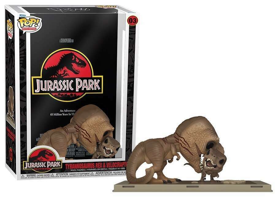 POP Movie Posters: Jurassic Park - Tyrannosaurus Rex & Velociraptor
