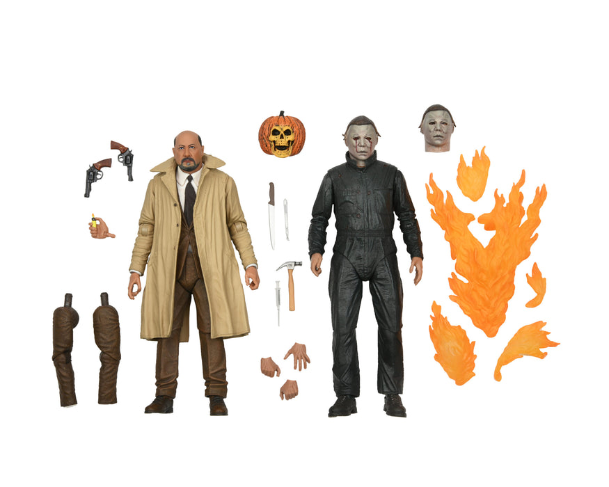 Halloween 2 7″ Scale Action Figure – Ultimate Michael Myers & Dr Loomis 2-Pack