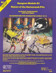 Vintage D&D Module Queen of the Demonweb Pits