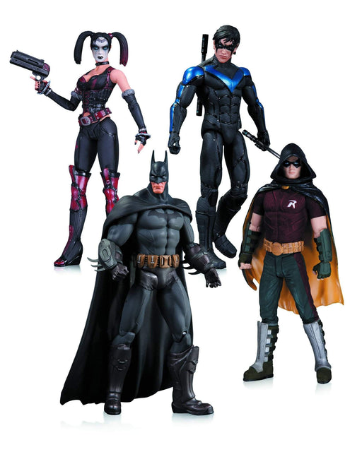 Arkham City Harley Quinn Batman Nightwing Robin 4 Pack