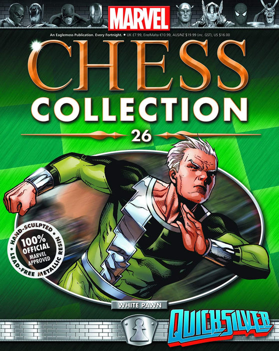 Marvel Chess Figure Collector Magazine #26 Quicksilver White Pawn