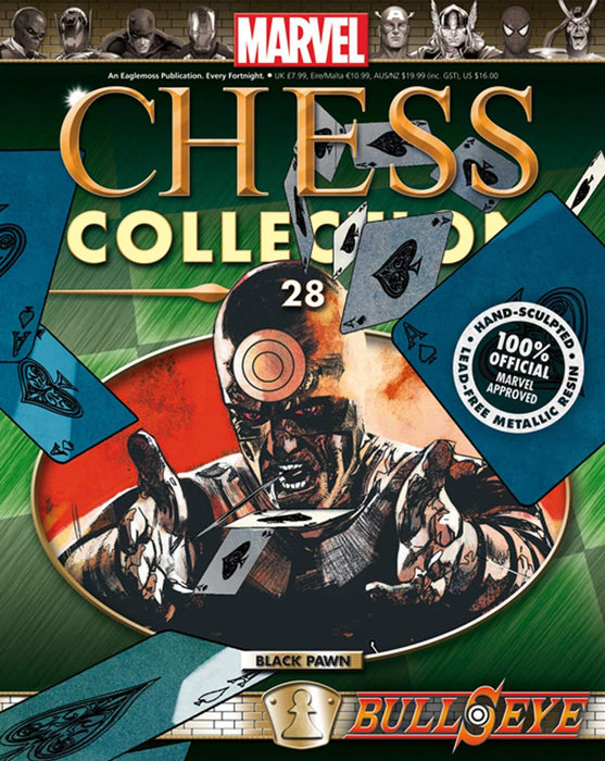 Marvel Chess Figure Collector Magazine #28 Bullseye Black Pawn