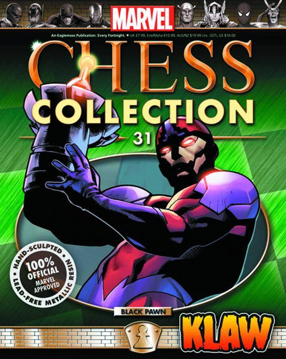 Marvel Chess Figure Collector Magazine #31 Klaw Black Pawn