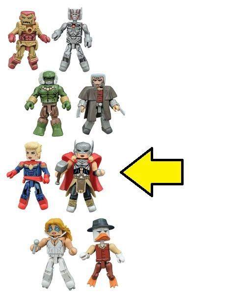 Marvel Minimates Series 64 Secret Wars - Captain Marvel and new Thor