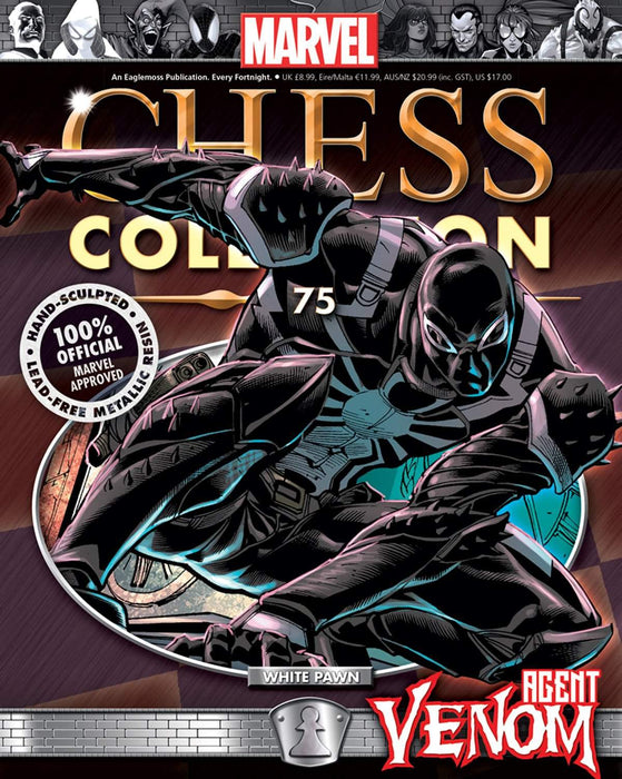 Marvel Chess Figure #75 Agent Venom White Pawn