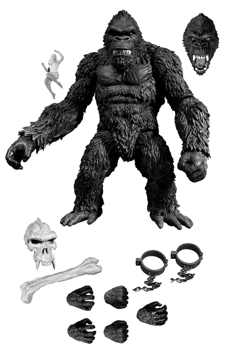 King Kong Of Skull Island Px 7" Action Figure B&W Version