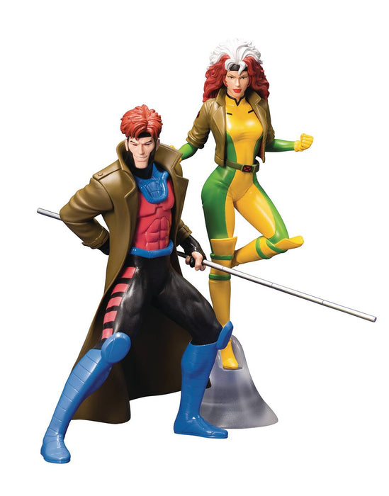 X-Men 92 Gambit & Rogue 2Pk Artfx+ Statue