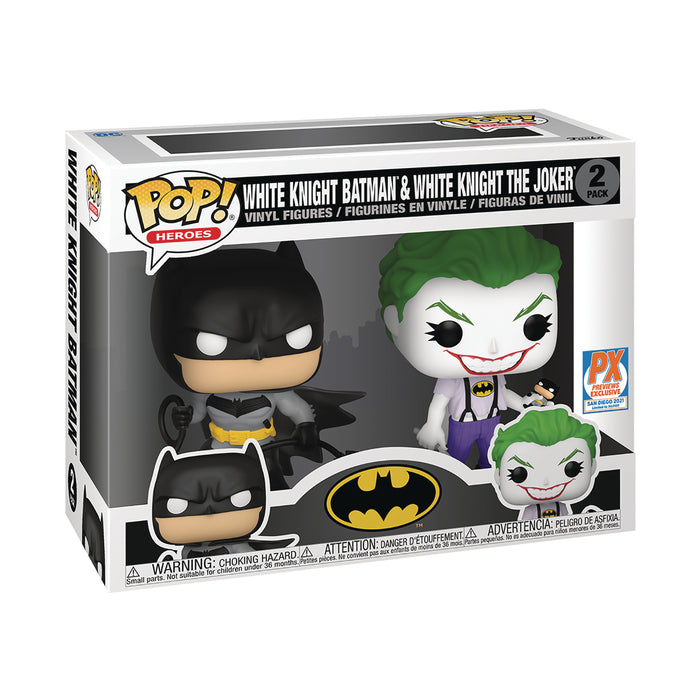 POP DC Heroes: White Knight Batman & White Knight The Joker (2-Pack) Px
