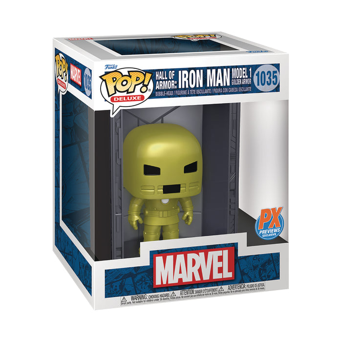 POP Marvel: Hall of Armor Iron Man Model1 (Gold) (Deluxe) [PX Previews Excl]