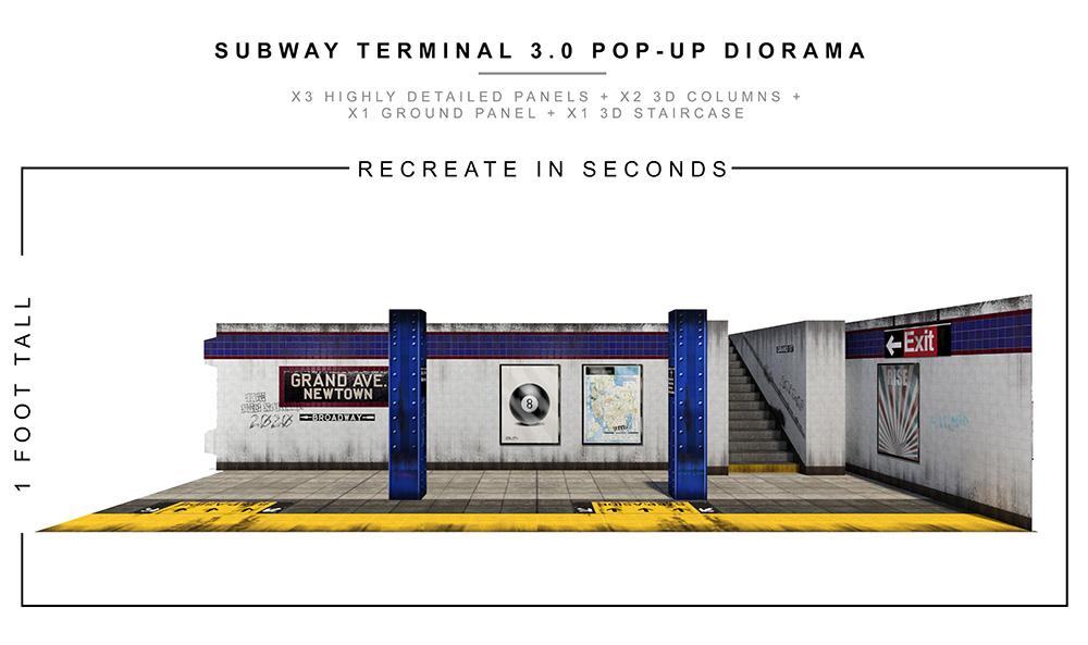 Subway Terminal 3.0 Pop-Up Diorama 1:12 Scale