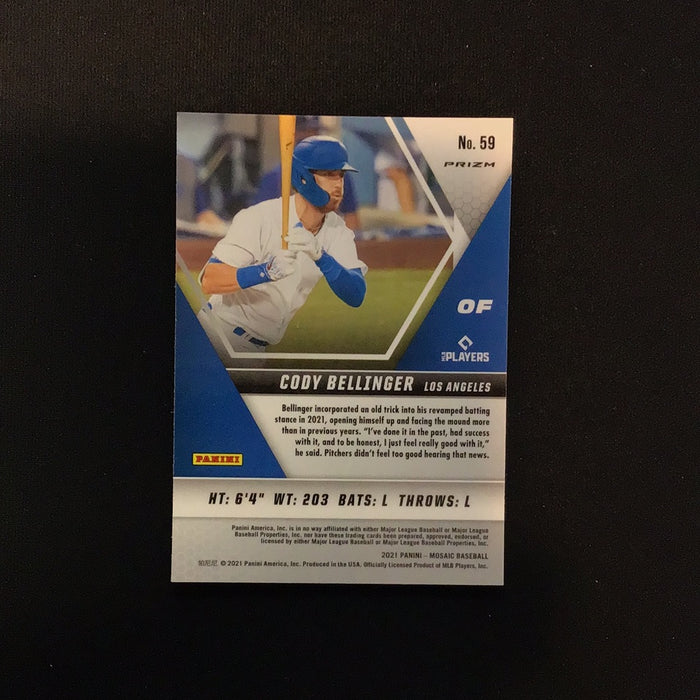 2021 Panini Mosaic Mosaic Reactive Orange #59 Cody Bellinger