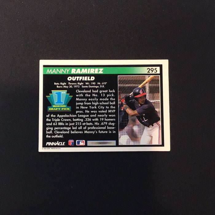 1992 Pinnacle #295 Manny Ramirez RC
