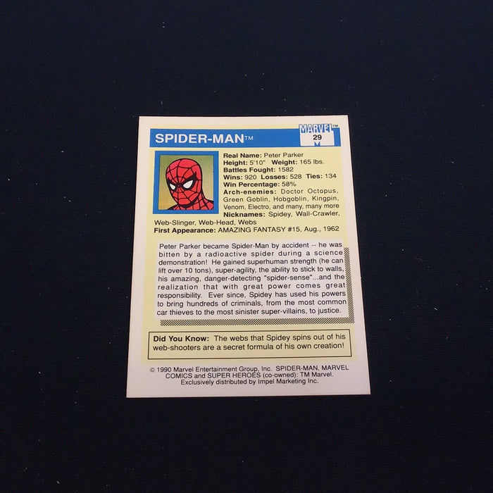 1990 Impel Marvel Universe I #29 Spider-Man