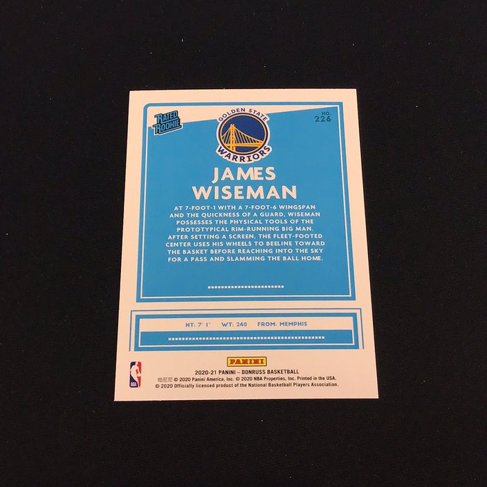 2020-21 Donruss #226 James Wiseman RR RC