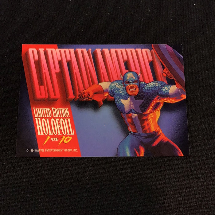 1994 Fleer Marvel Masterpieces Holofoil Silver #1 Captain America