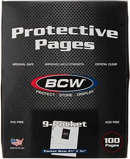 A Box of Card BCW 9 card Pages