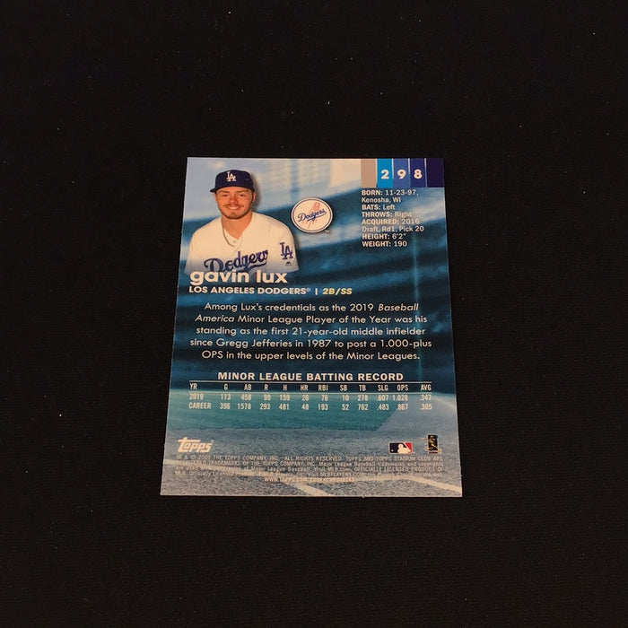 2020 Stadium Club Chrome #298 Gavin Lux RC