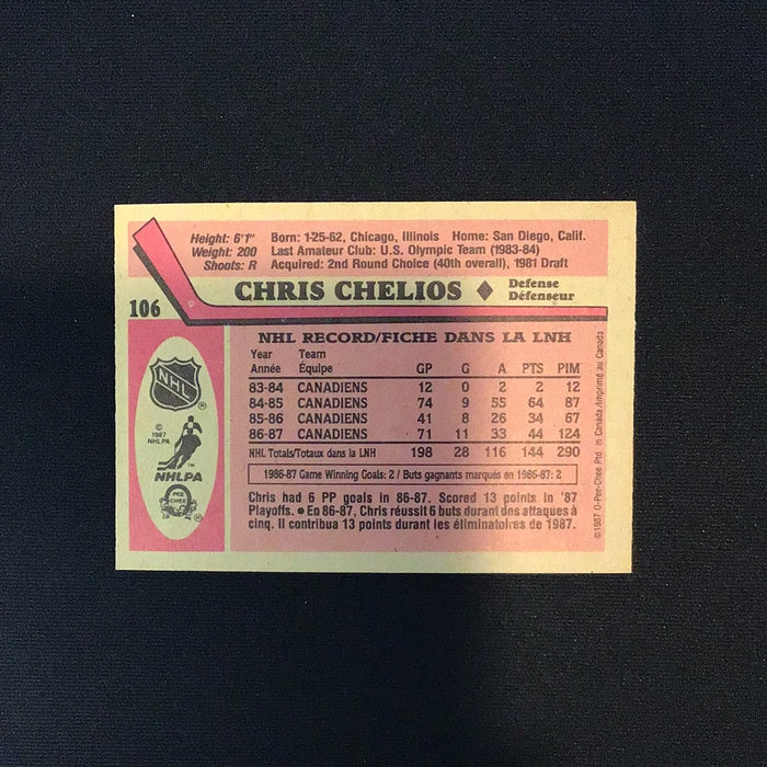 1987-88 O-Pee-Chee #106 Chris Chelios