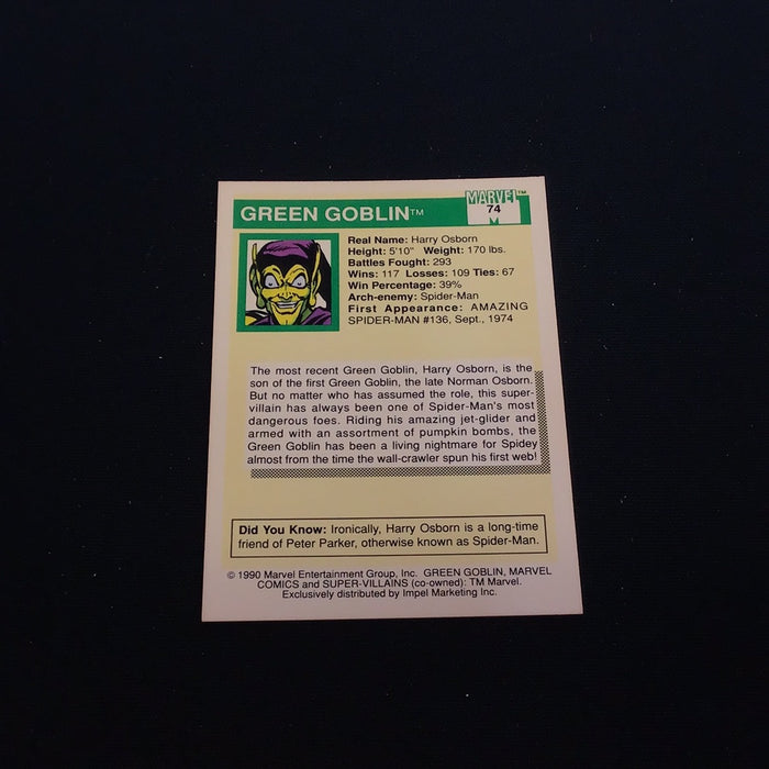 1990 Impel Marvel Universe I #74 Green Goblin