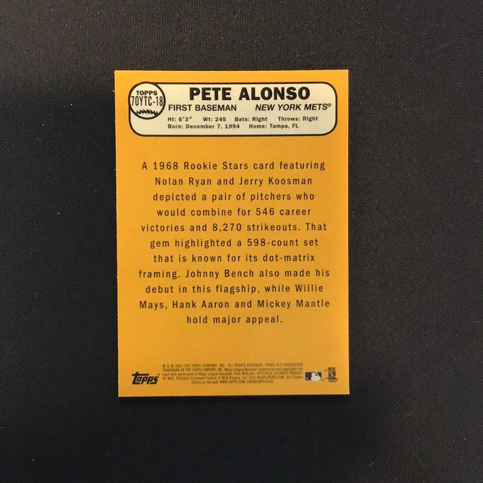 2021 Topps 70 Years of Topps Baseball Chrome #70YTC18 Pete Alonso