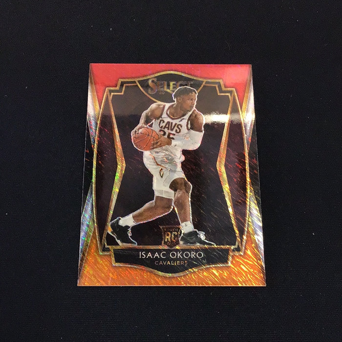 2020-21 Select Prizms Red White Orange Shimmer #182 Isaac Okoro