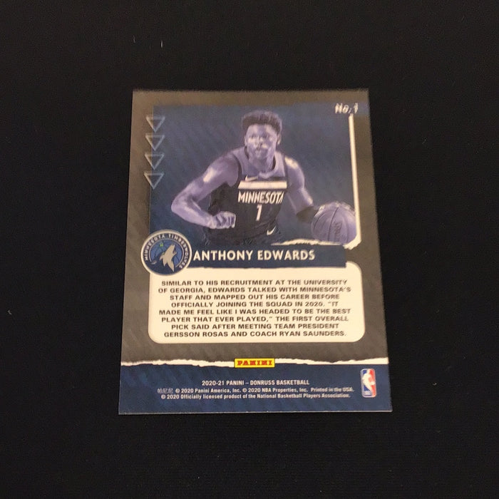 2020-21 Donruss Great X-Pectations #1 Anthony Edwards