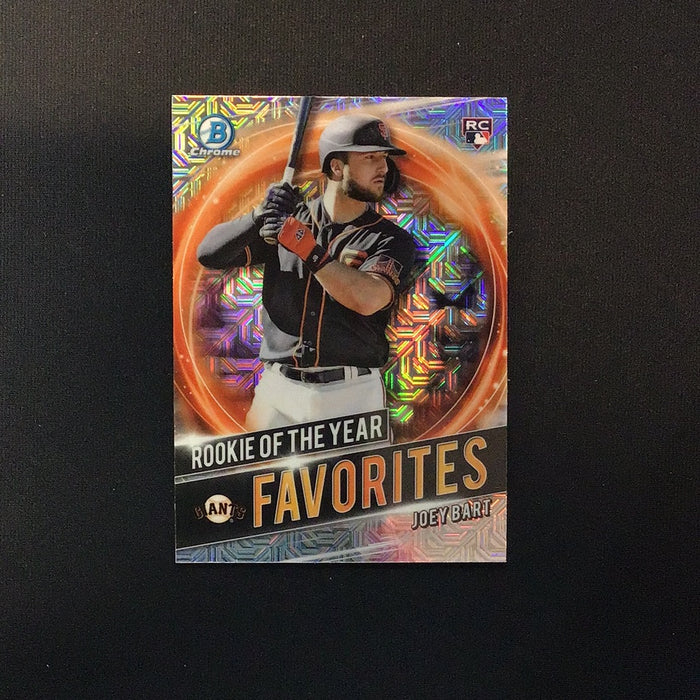 2021 Bowman Chrome Rookie of the Year Favorites Refractors #RRYJB Joey Bart