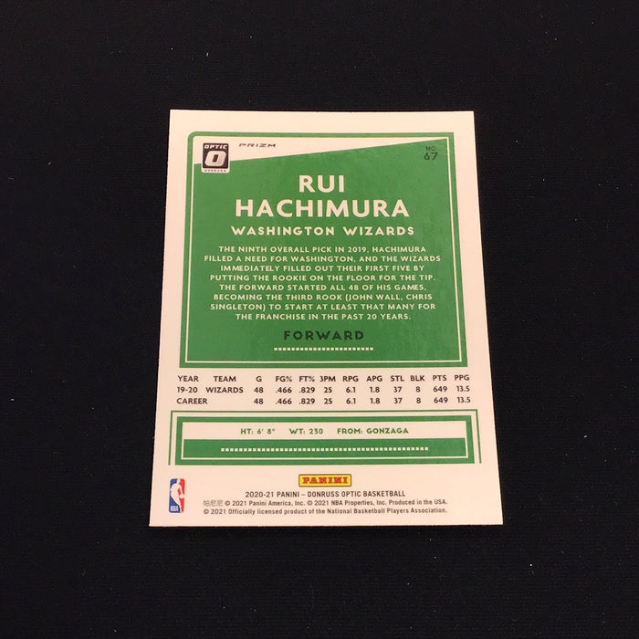 2020-21 Donruss Optic Blue Velocity #67 Rui Hachimura