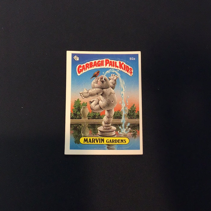 1986 Topps Garbage Pail Kids #92a Marvin Gardens