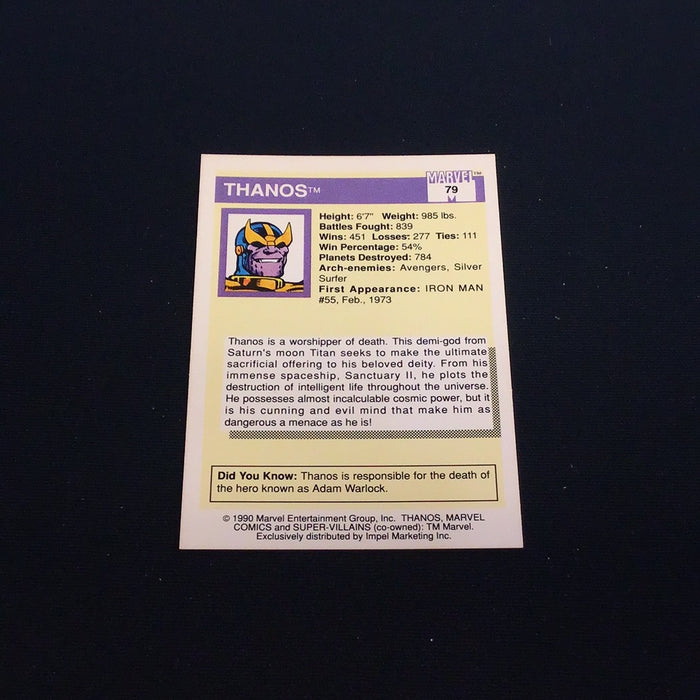 1990 Impel Marvel Universe I #79 Thanos
